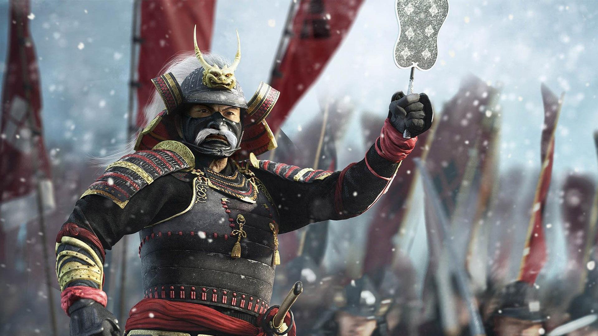 Download 1920x1080 HD Wallpaper total war shogun 2 warlord oda nobunaga samurai snowfall, Desktop Background HD