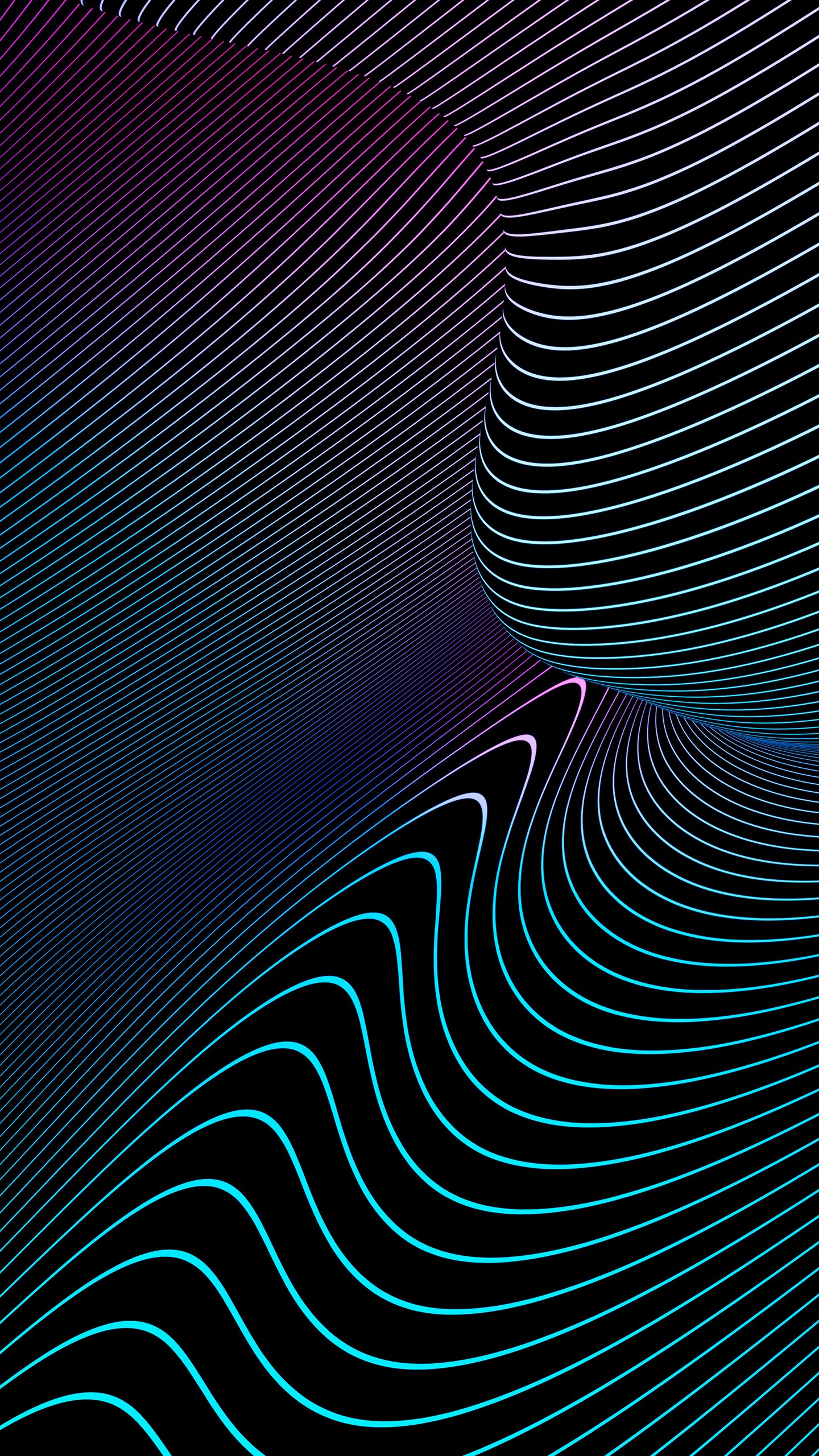Neon Waves 4K Wallpaper