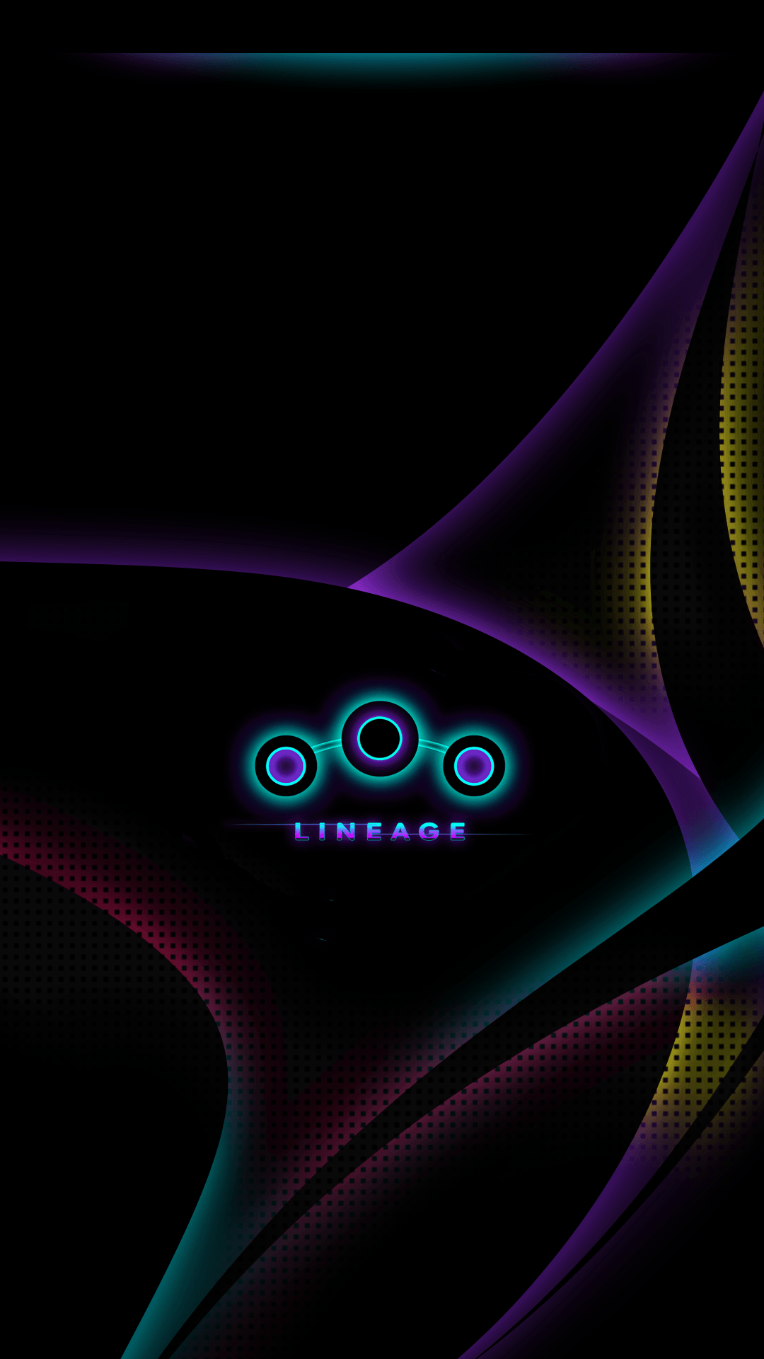 Neon Waves on Black Wallpaper. *Black Wallpaper. Black