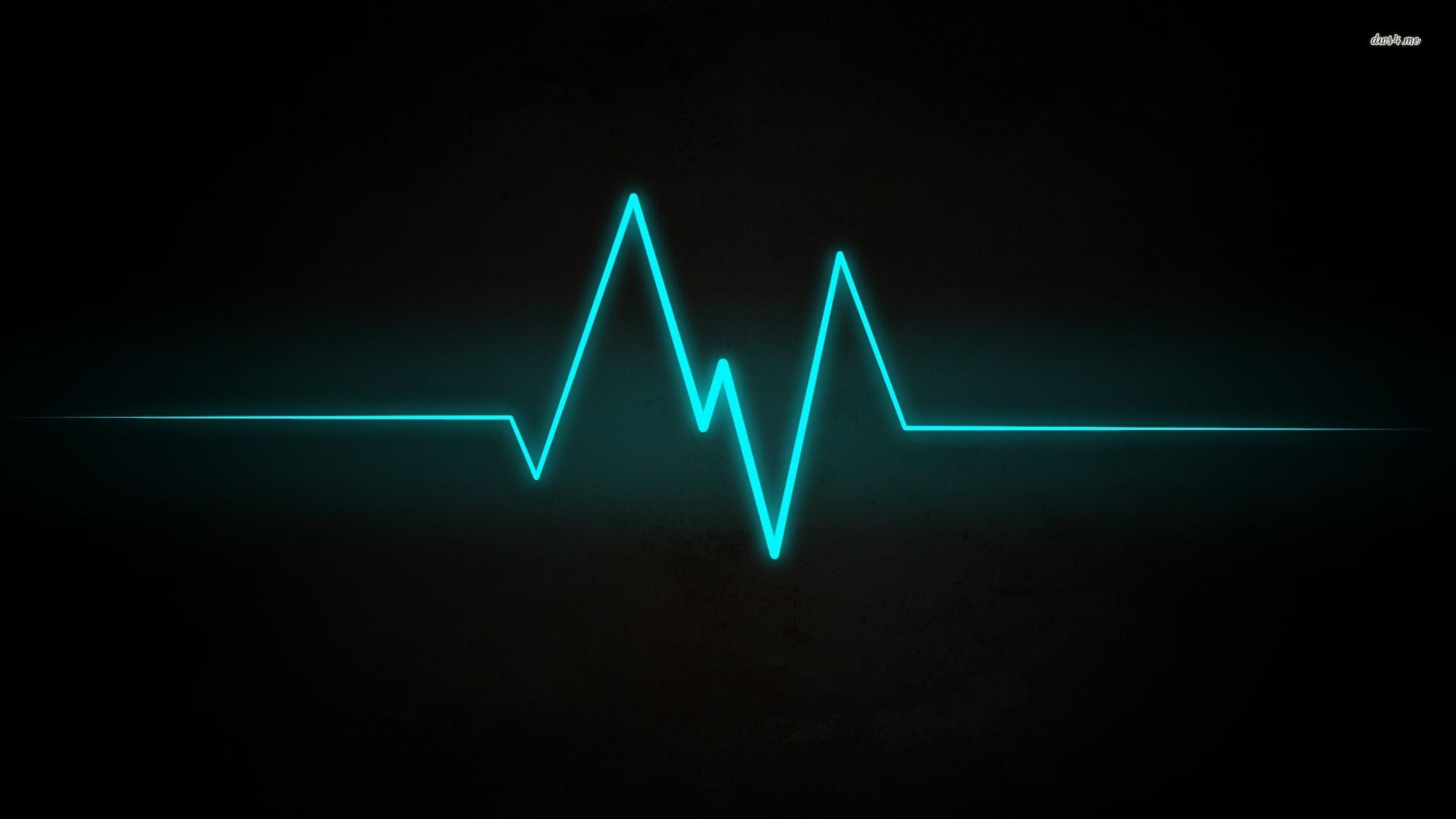 Neon heartbeat wave wallpaper wallpaper