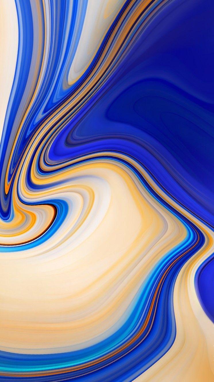 Colourful Fluid ink photography, blue and white colorf