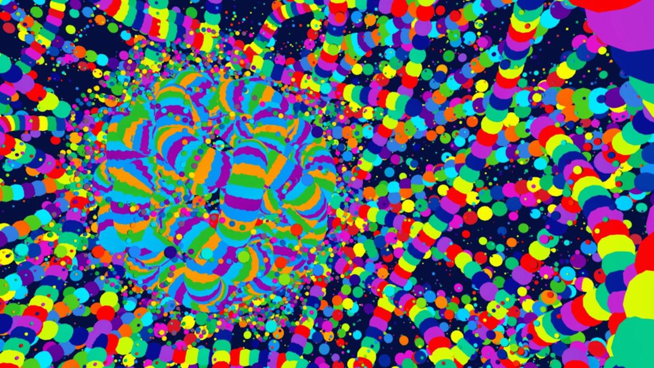 4K Hypnotic Atom Snakes 2160p Psychedelic Moving Background #AAVFX