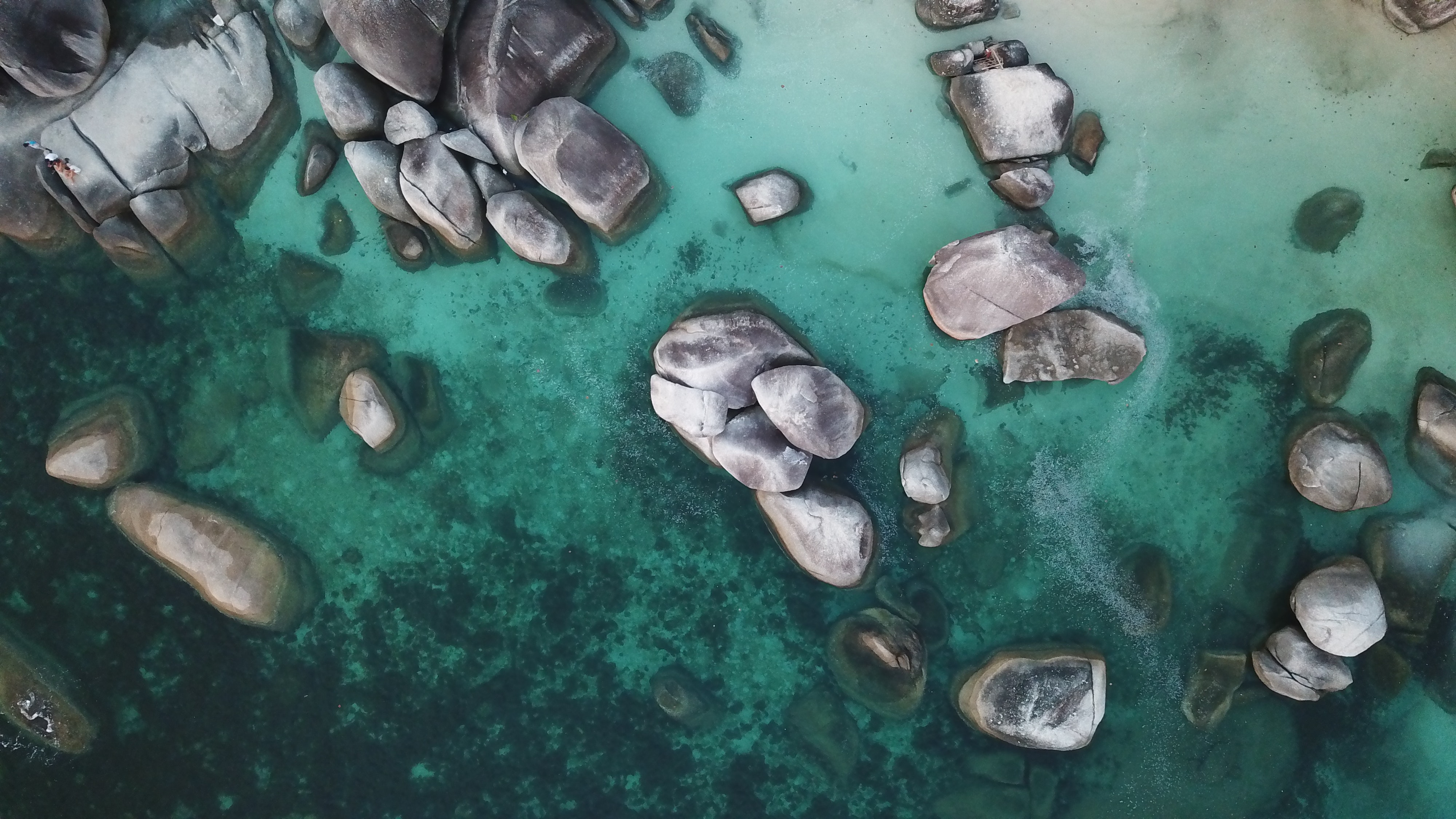 Top View Photo of Rocky Shore · Free