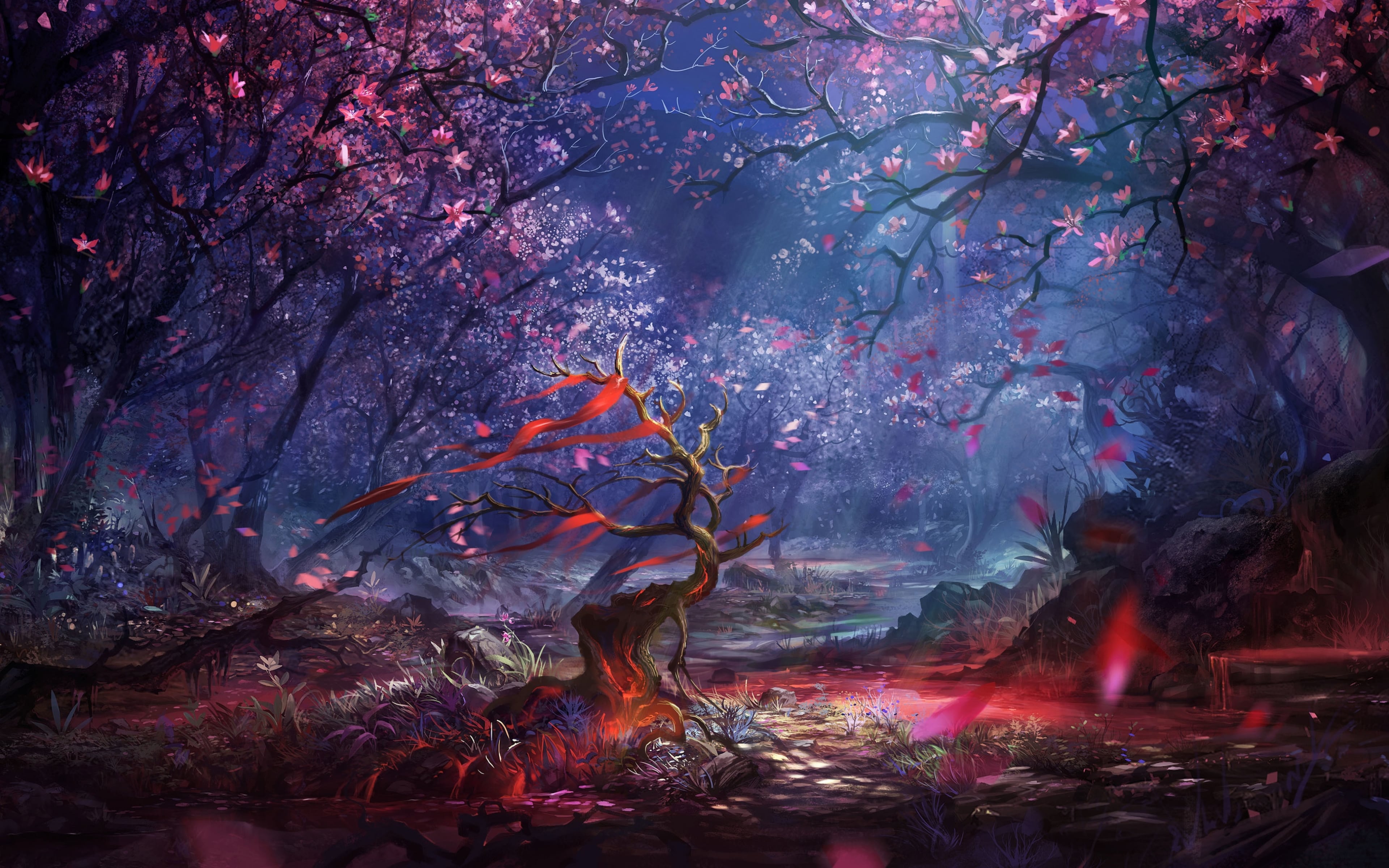 Beautiful forest art Wallpaper and Free
