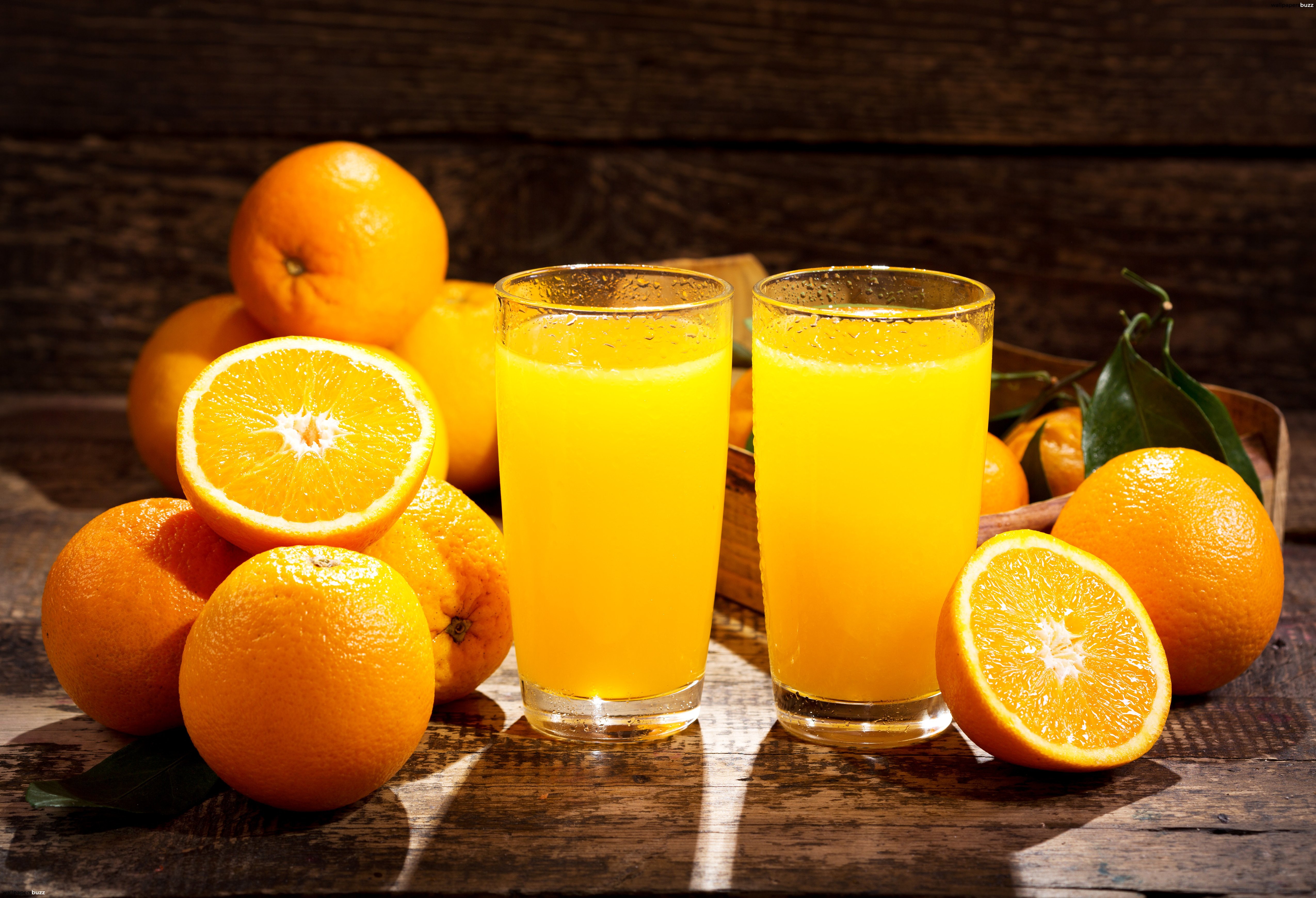 Fresh orange juice HD Wallpaper