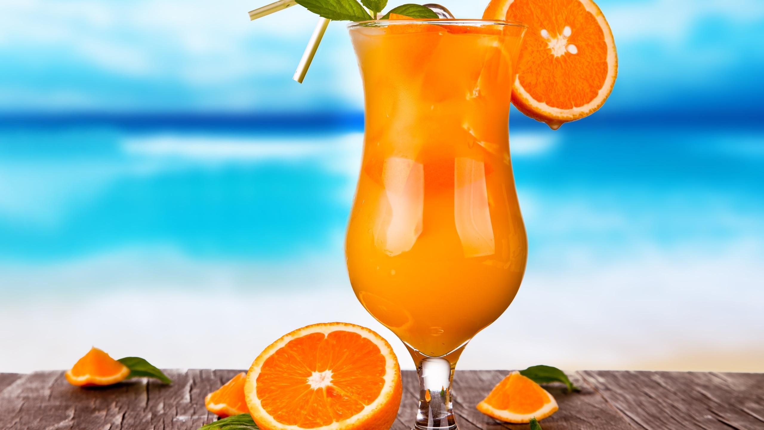 fresh, juice, glass, oranges, citrus, ice