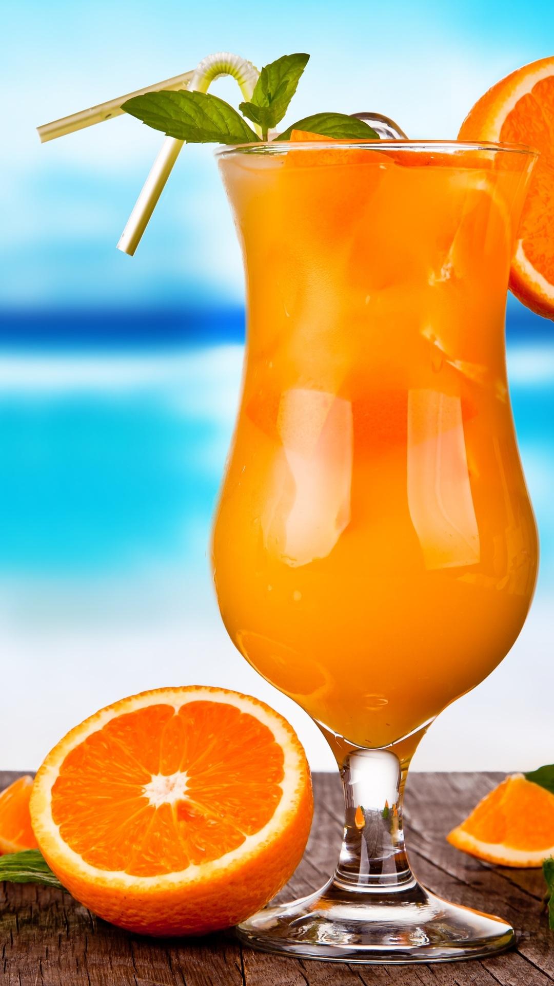 fresh, juice, glass, oranges, citrus, ice