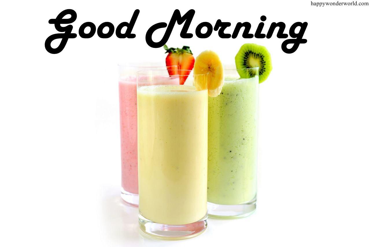 Good Morning Fresh Fruits Juice Wallpaper