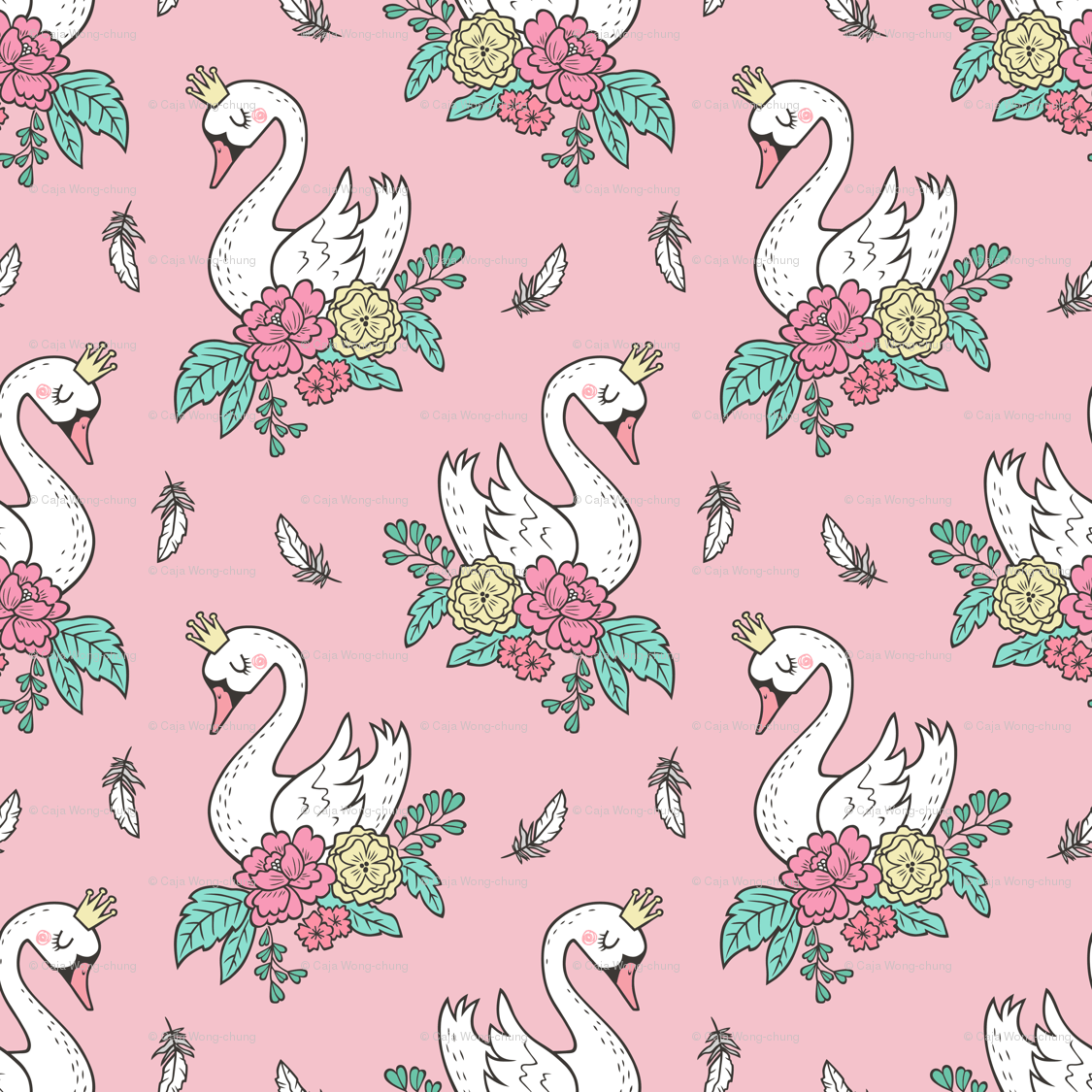 Pink Swan Wallpaper