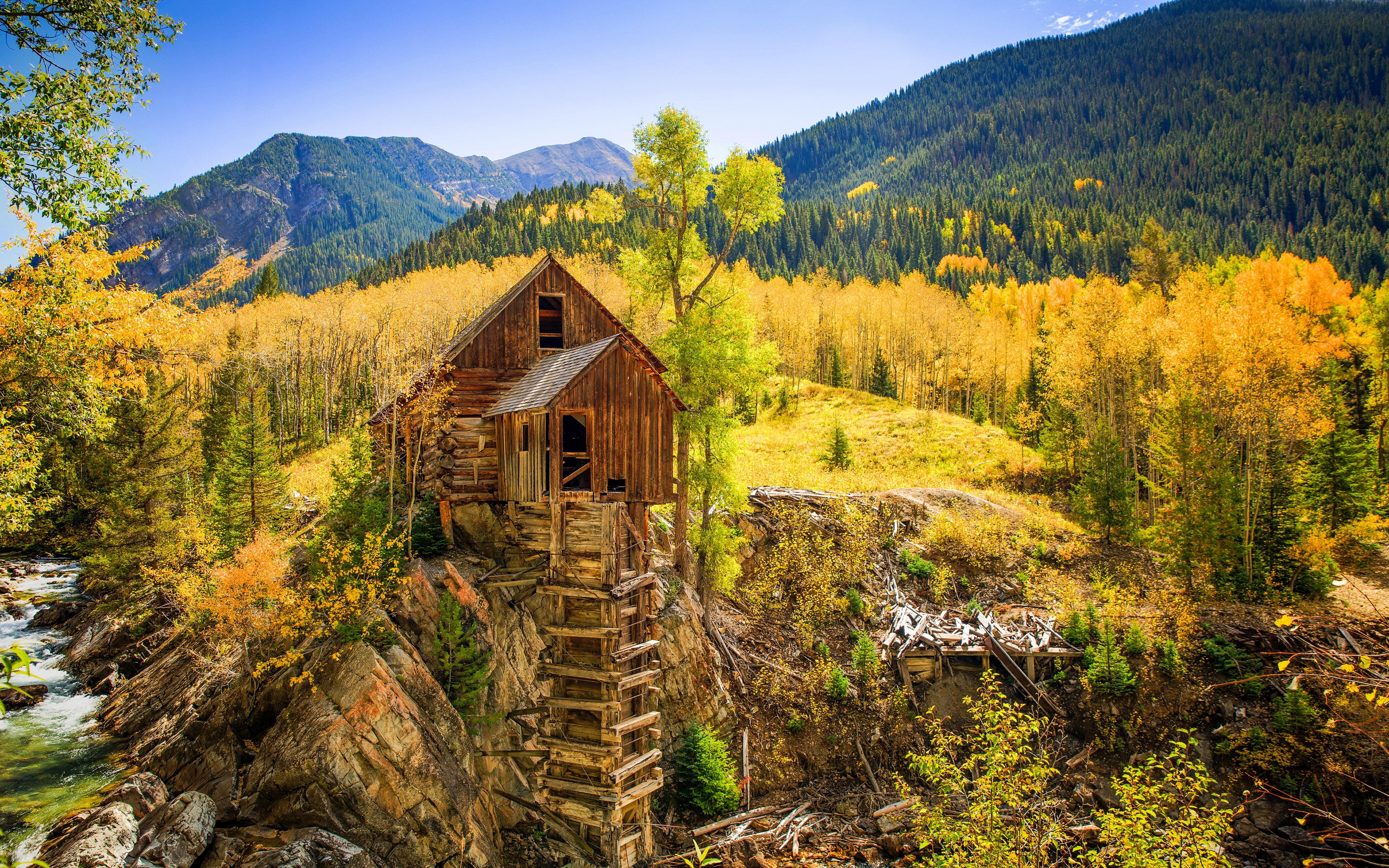 HD wallpaper: Wonderful Autumn Landscape Mountain Lake Birch