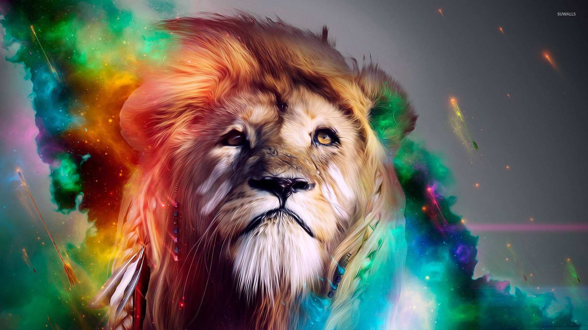Lion Painting Beautiful Lion Art Wallpaperafari