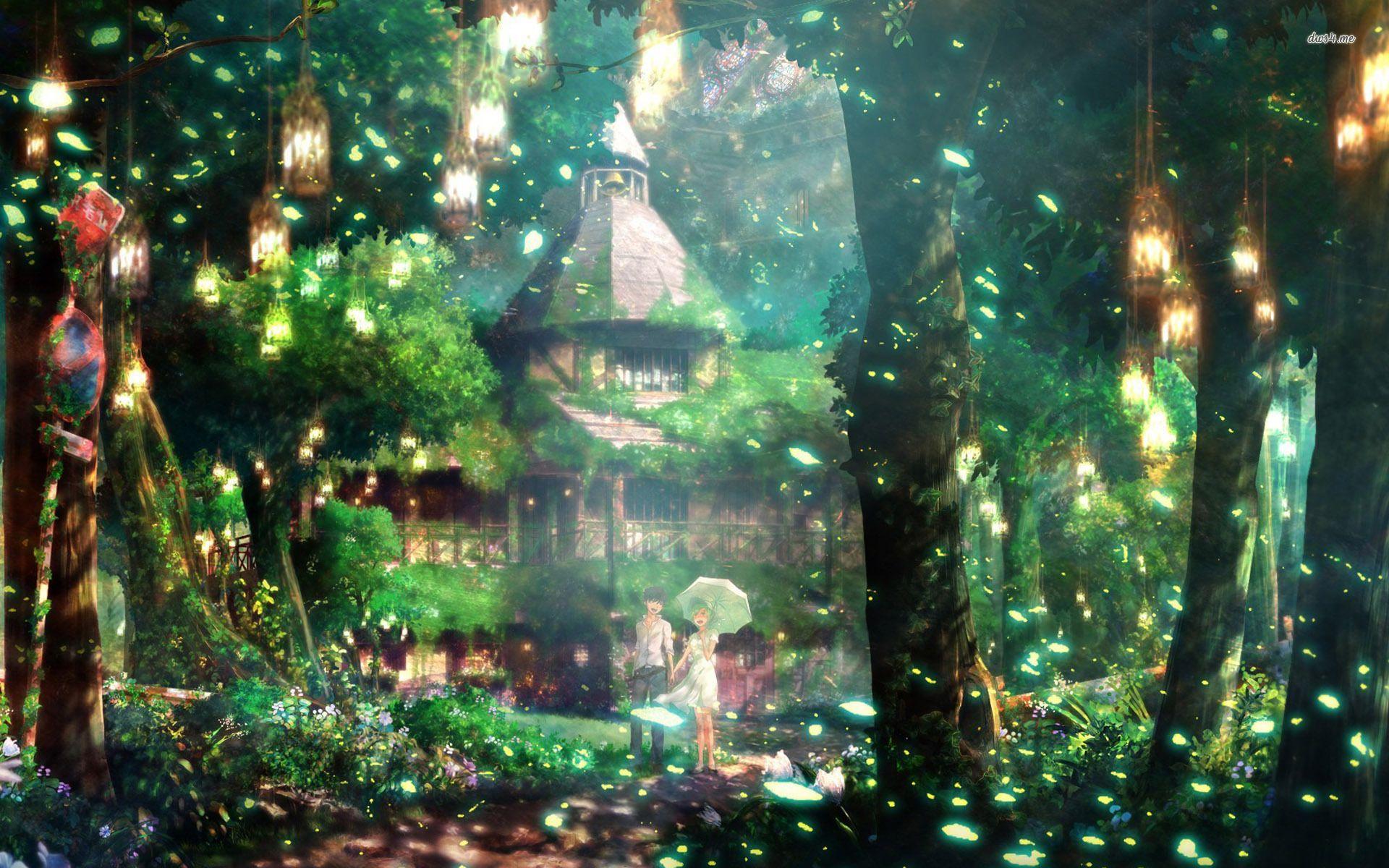 Magical Forest Magical forest wallpaper. Anime scenery, Anime