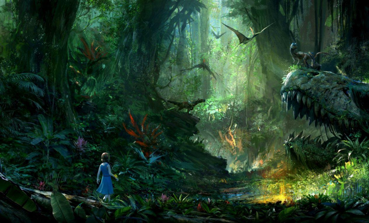 Dreamy Fantasy Forest Magic Artwork Wallpaper. Wallpaper