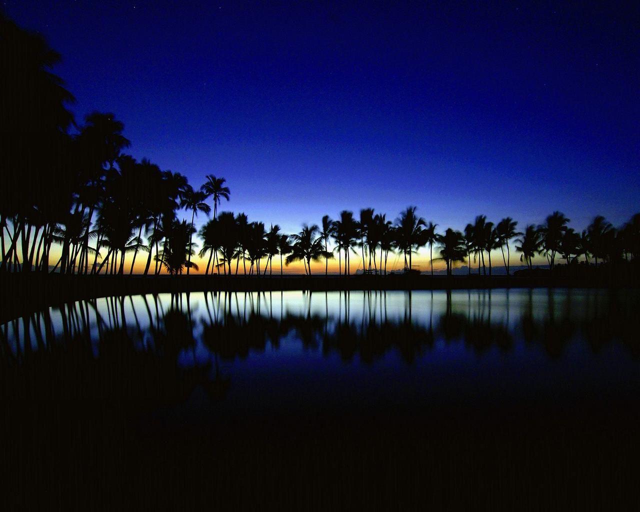 Beautiful Islands Picture At Night.. 1280x1024 tropical