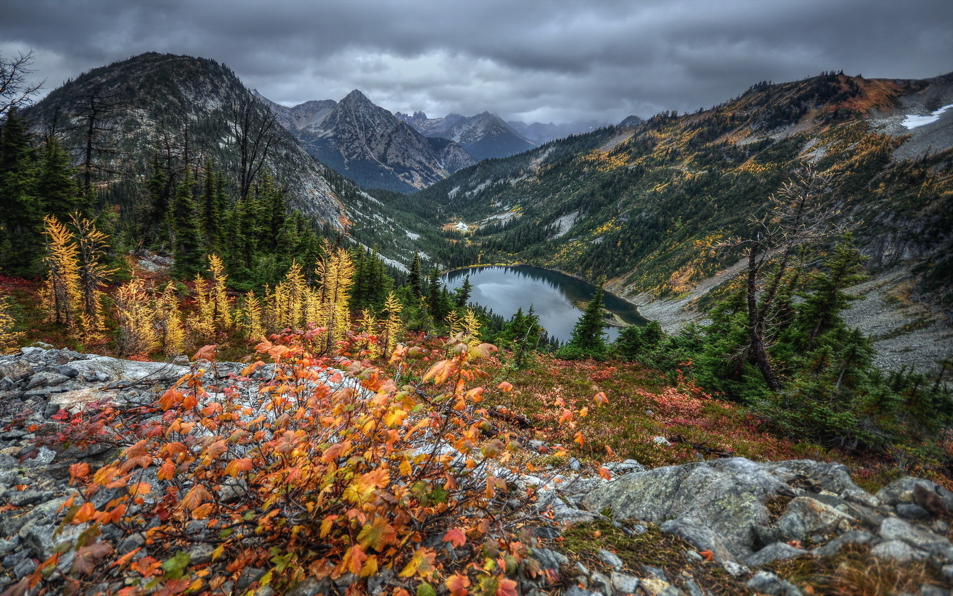 Autumn Mountain Landscape HD Wallpaper. Background Image