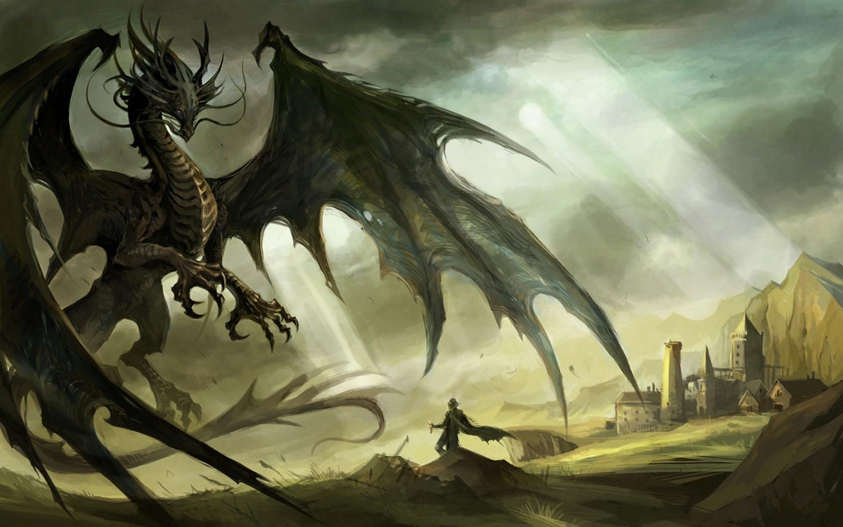 dragon fantasy art wallpaper and background