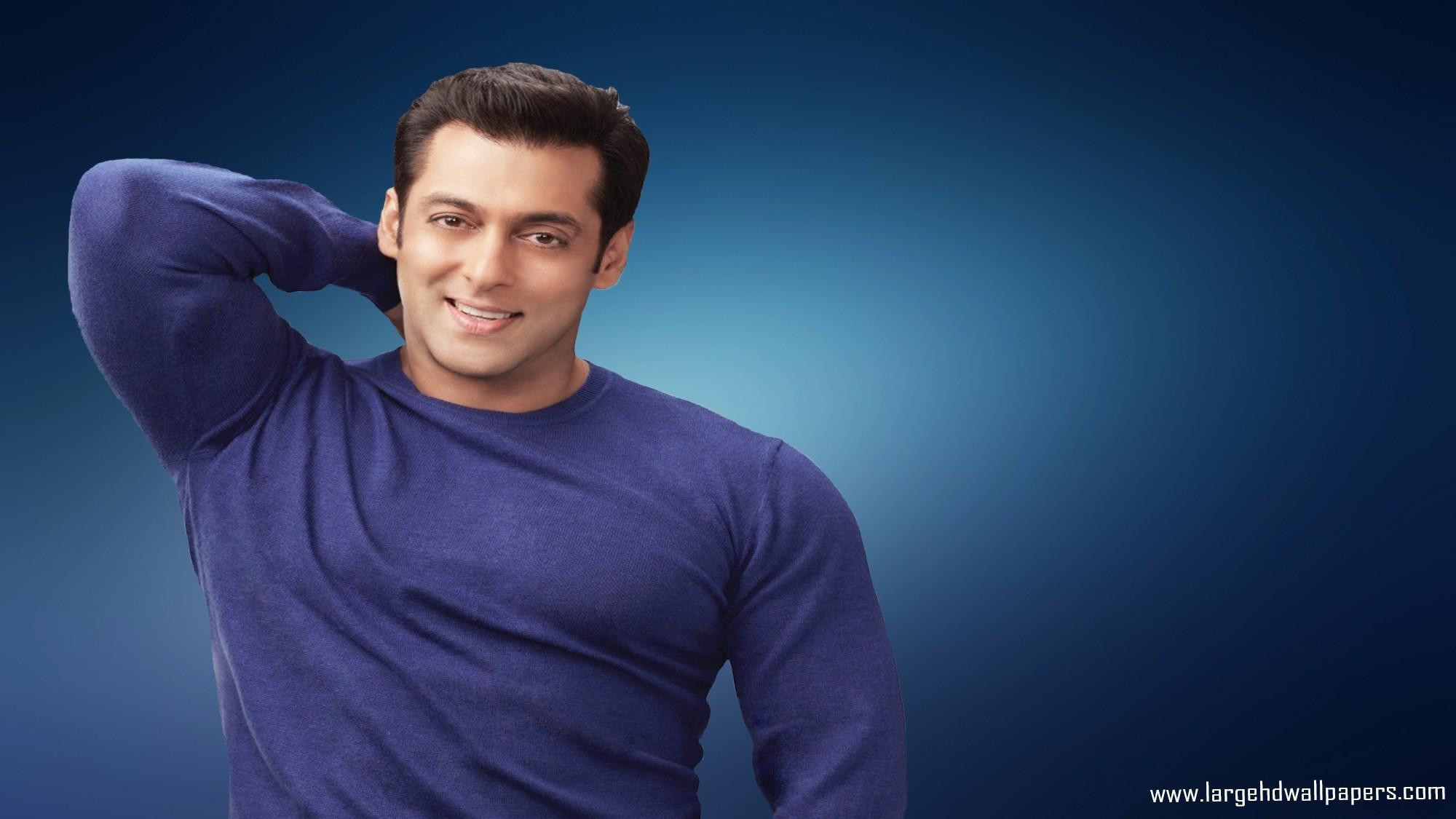 Salman, Khan, Smile, Face, Blue, Desktop, HD, Wallpaper