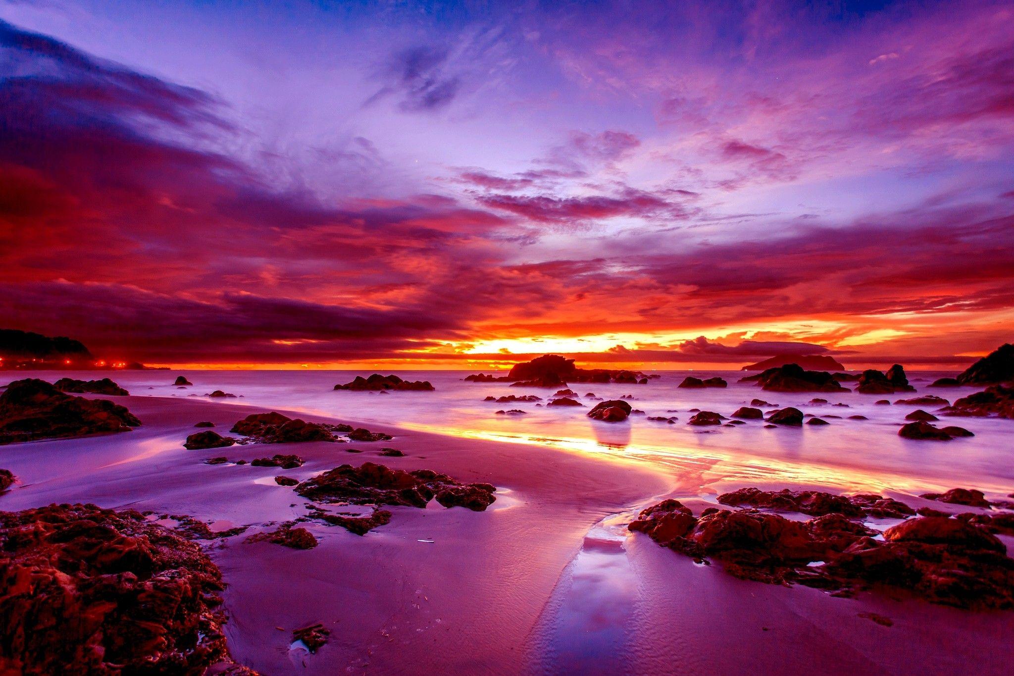 Australian Beach Sunset Wallpaper at