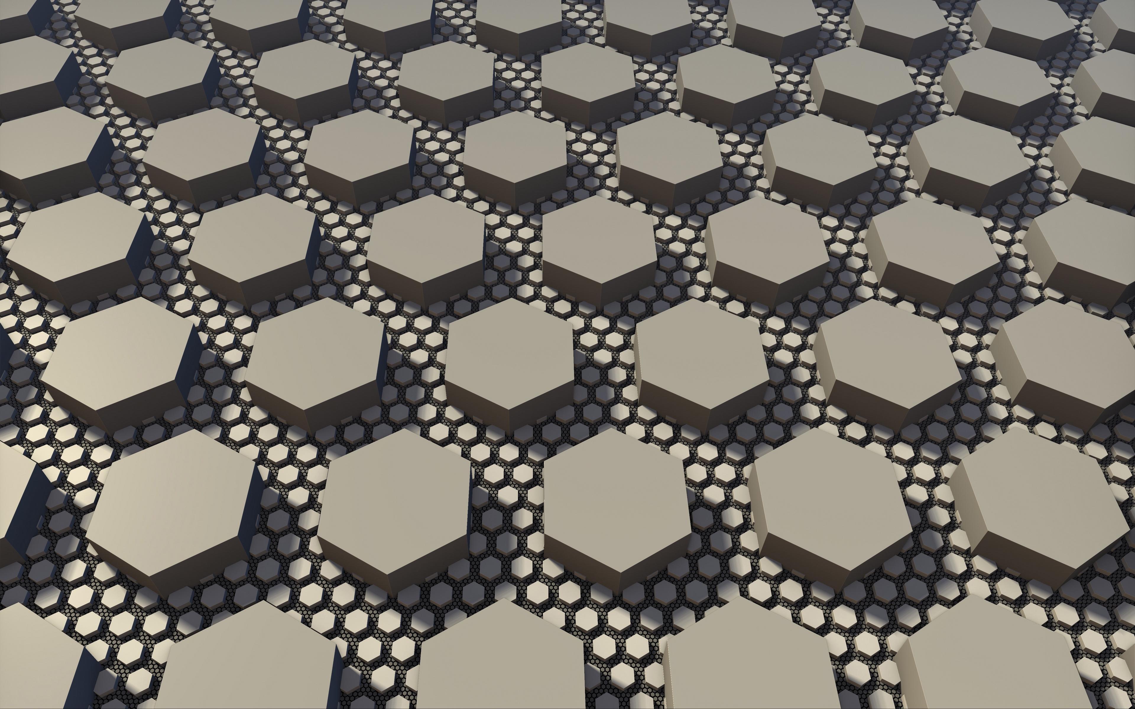 Download wallpaper 3840x2400 hexahedrons, blocks, nets