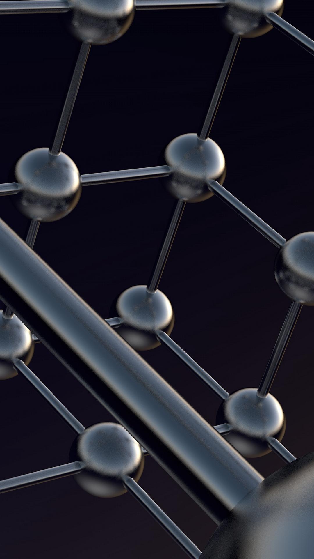 3D Atoms Shapes Models Balls HD Wallpaper
