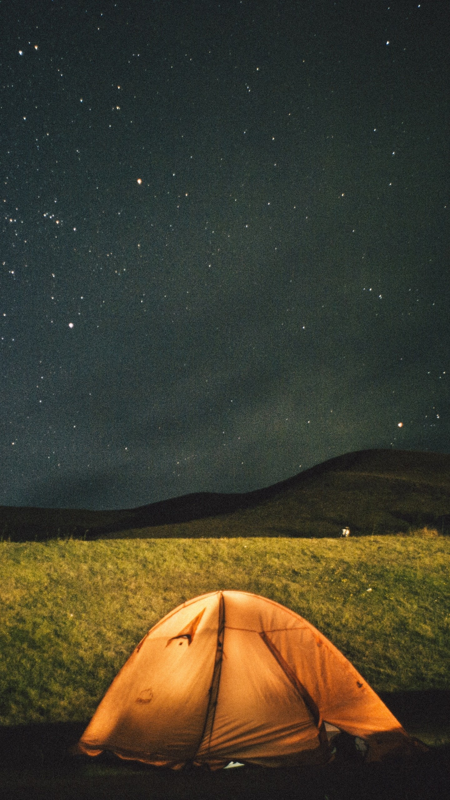 Tent Starry Sky Night Wallpaper - [1440x2560]