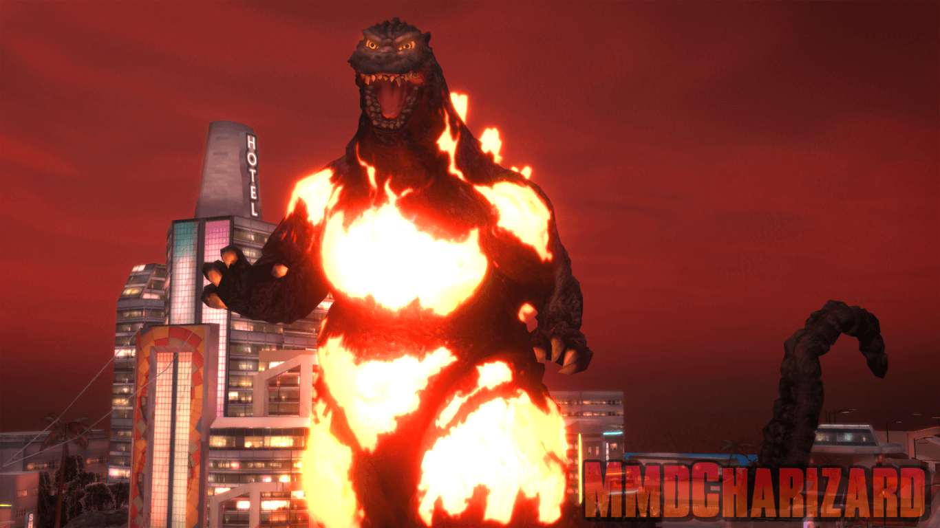MMD Godzilla PS4 Burning Godzilla +DL+ By MMDCharizard