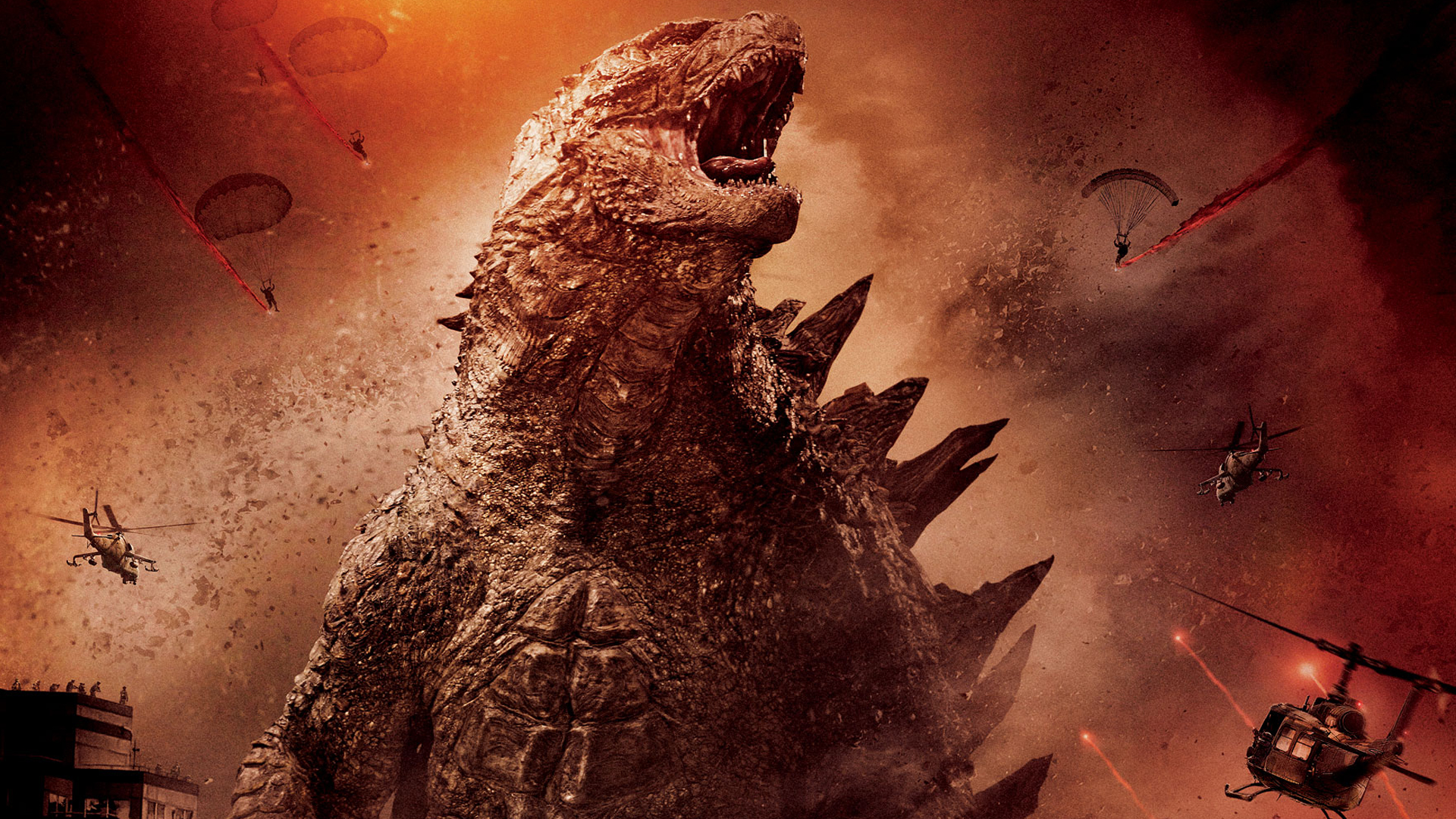 Download The Fiery Wrath of Burning Godzilla Wallpaper  Wallpaperscom