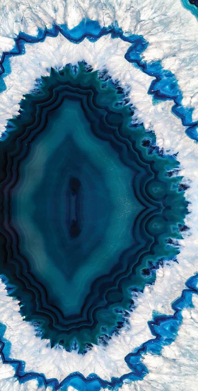 Printed Sea Blue Geode Backdrop. iPhone wallpaper