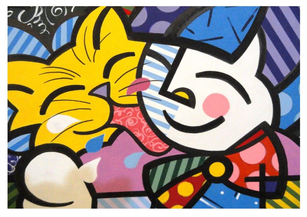 Buy Romero Britto little Hug New Custom Framed Hand Signed Limited Edition  Canvas Online in India - Etsy