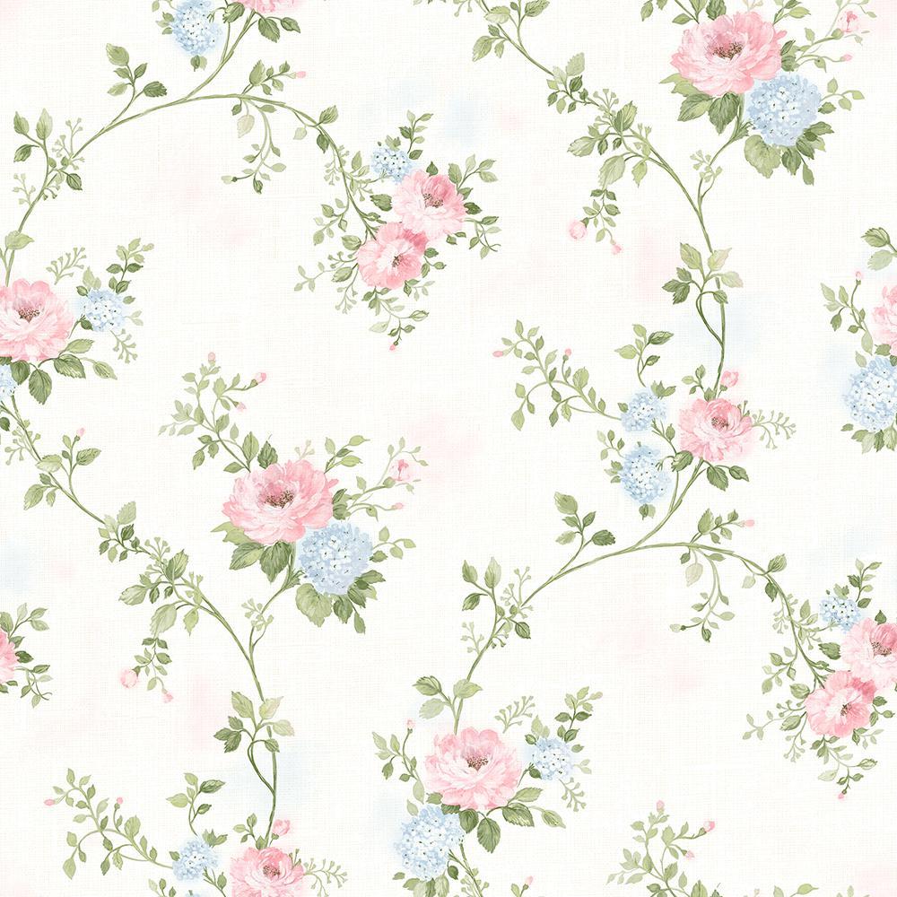 in. x 10 in. Mimosa Pastel Trail Wallpaper Sample