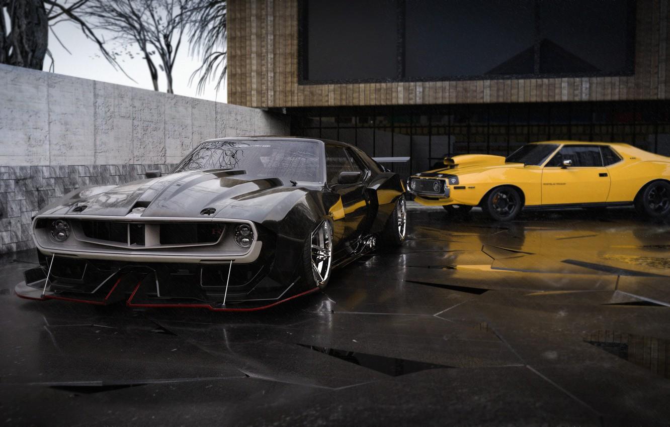 Wallpaper Auto, Tuning, Machine, 1971, Rendering, 1972, Concept Art, AMC, Javelin, Transport & Vehicles, Rostislav Prokop, by Rostislav Prokop, 1971 1972 AMC Legends, 1972 AMC Javelin, AMC Javelin, 1971 AMC Javelin image for desktop, section рендеринг