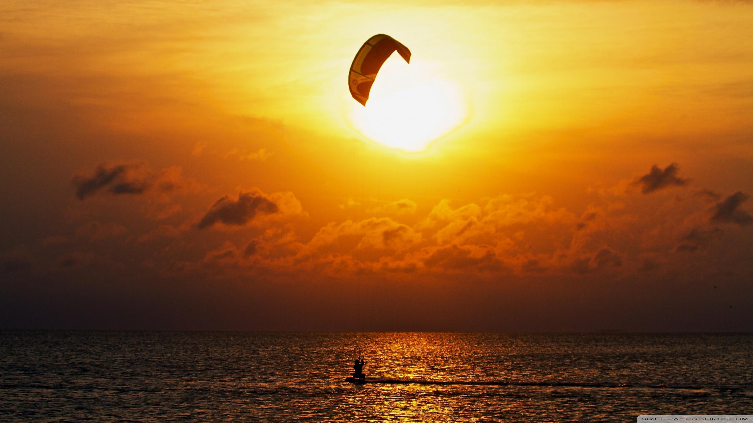 Kitesurfing At Sunset ❤ 4K HD Desktop Wallpaper for 4K
