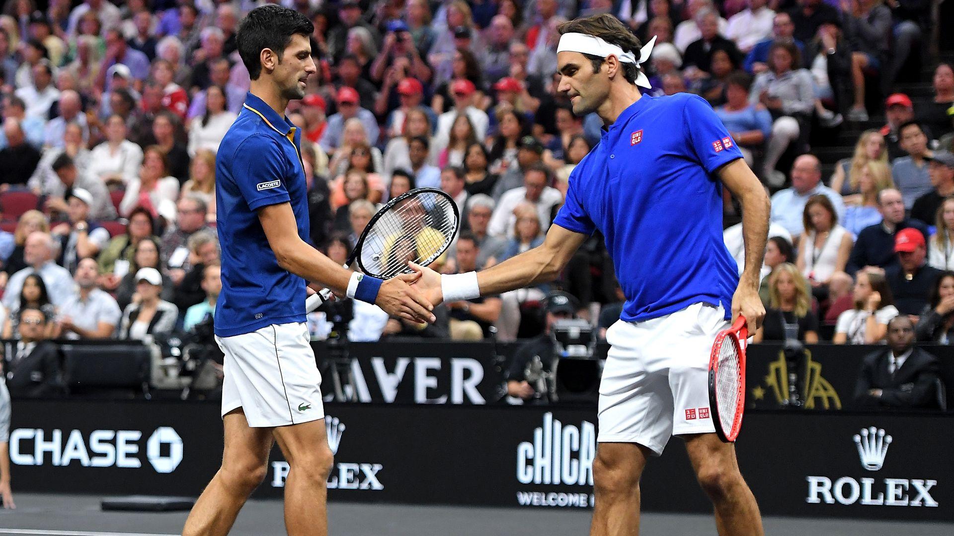 Djokovic hits Federer as pair lose in doubles at Laver Cup
