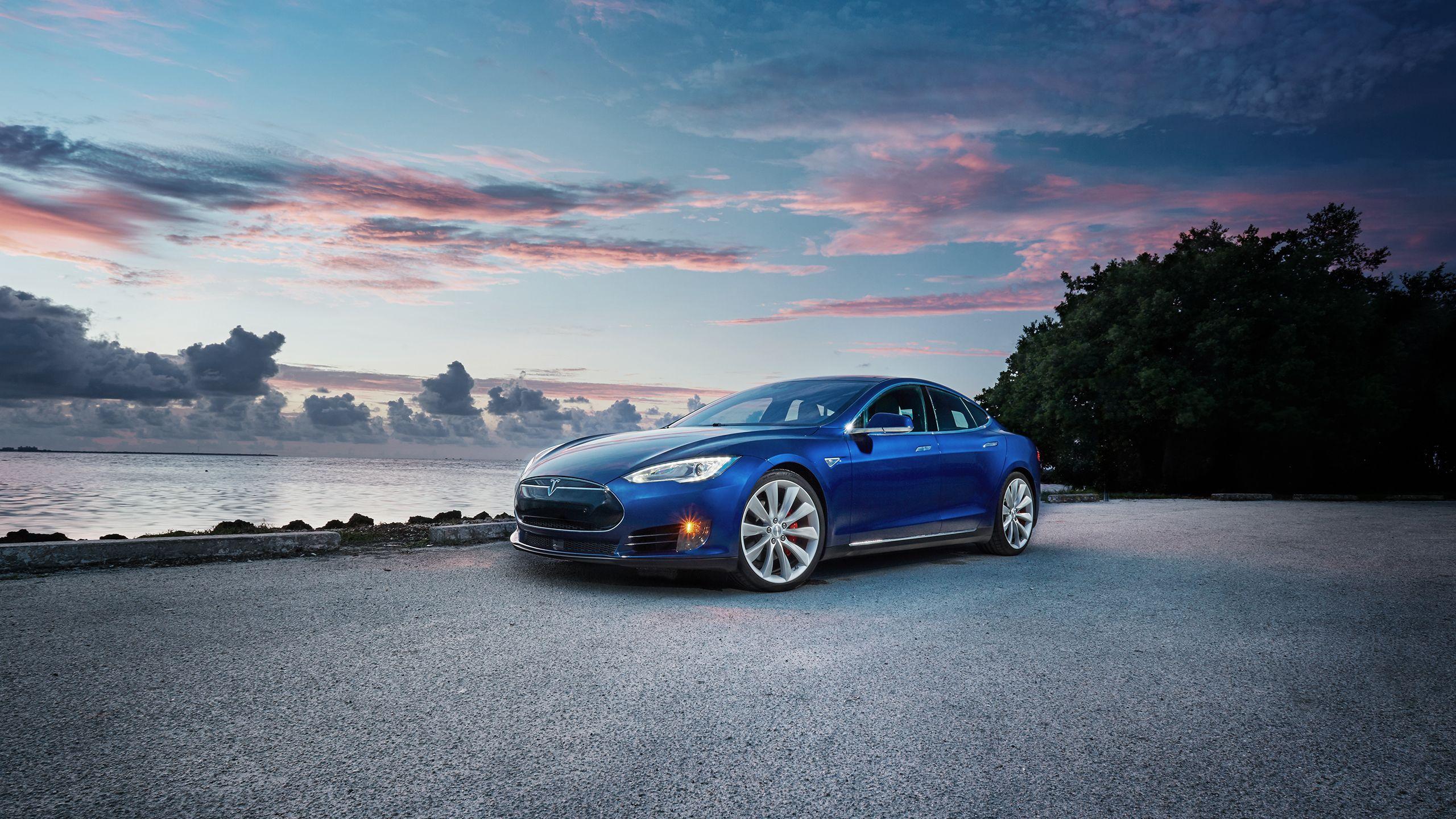 Blue Tesla Model S Wallpaper Background 62154 2560x1440px