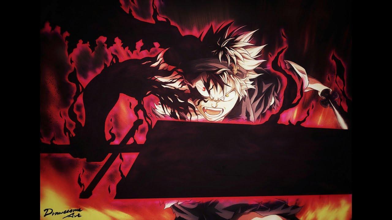 Made a wallpaper for Asta's demon transformation (alternate in comments) :  r/BlackClover