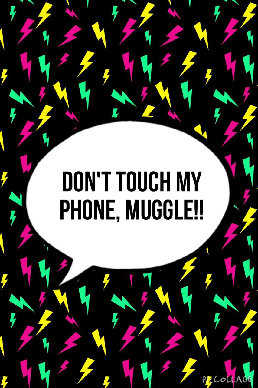 Don't touch my phone, MUGGLE!!