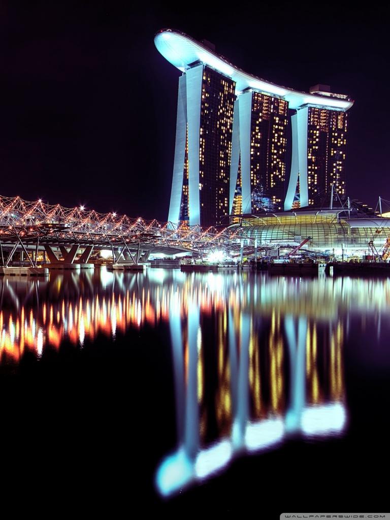 Marina Bay Sands At Night ❤ 4K HD Desktop Wallpaper for 4K