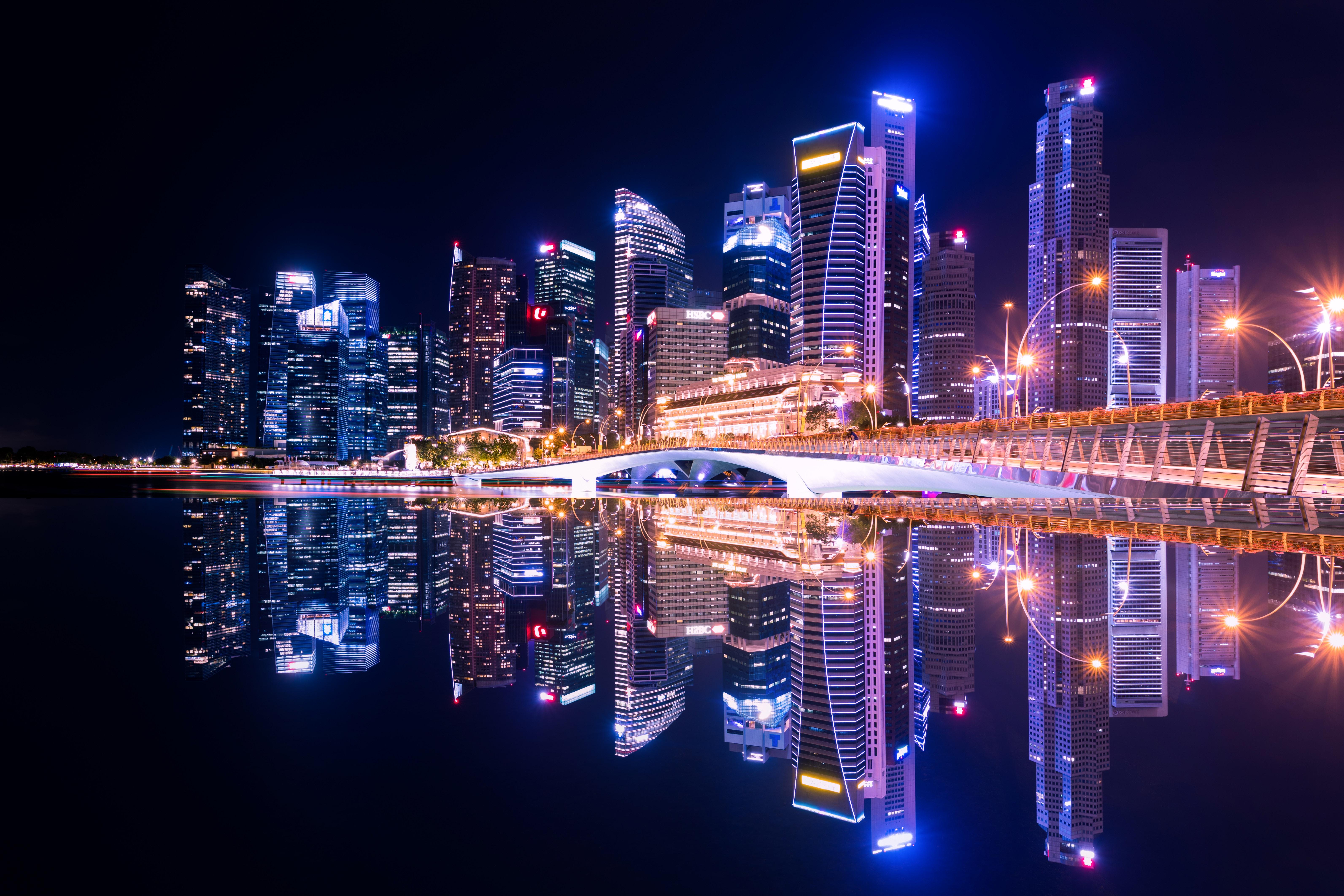 Singapore City Skyline 5k, HD World, 4k Wallpaper, Image