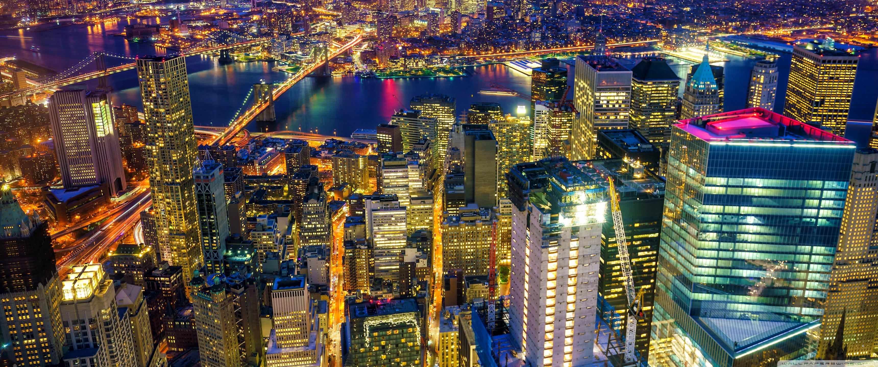 New York City, Manhattan at Night ❤ 4K HD Desktop Wallpaper