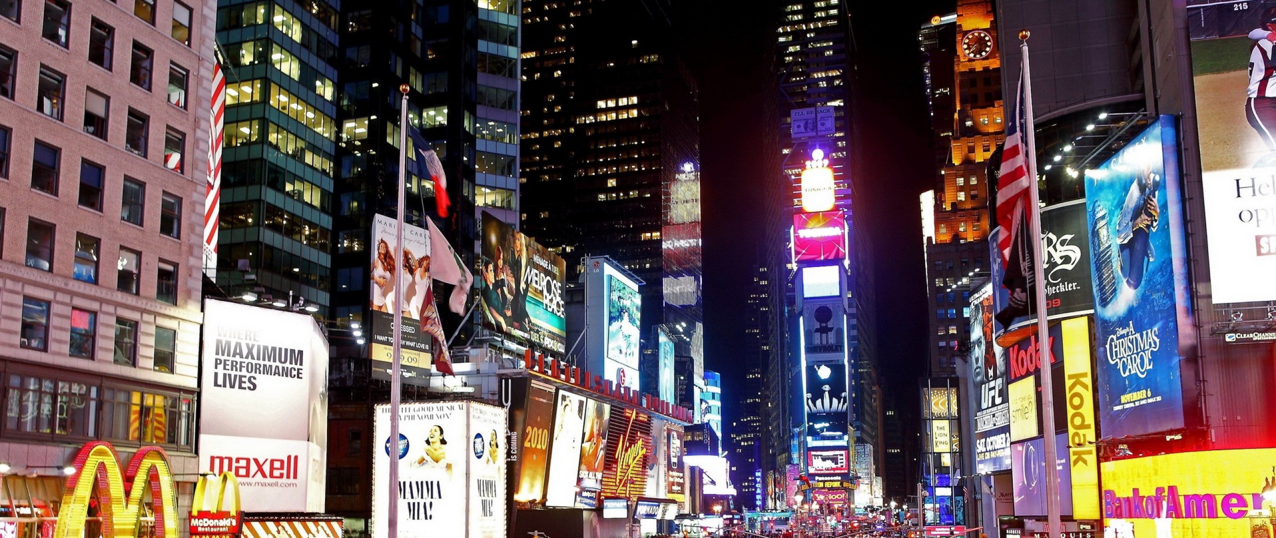 HD Background New York City Manhattan Times Square Street