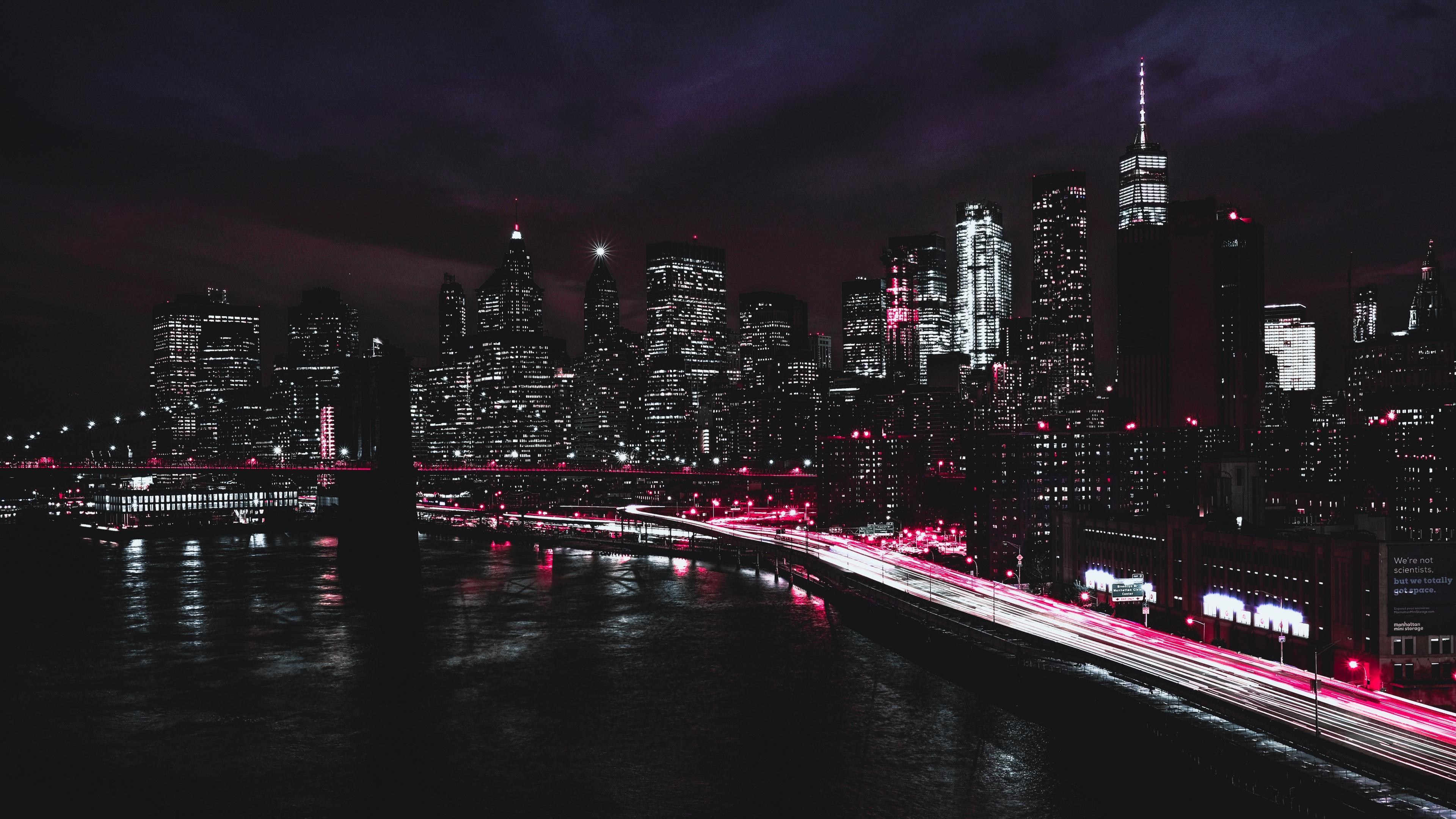 New York City Skyline At Night Wallpaper