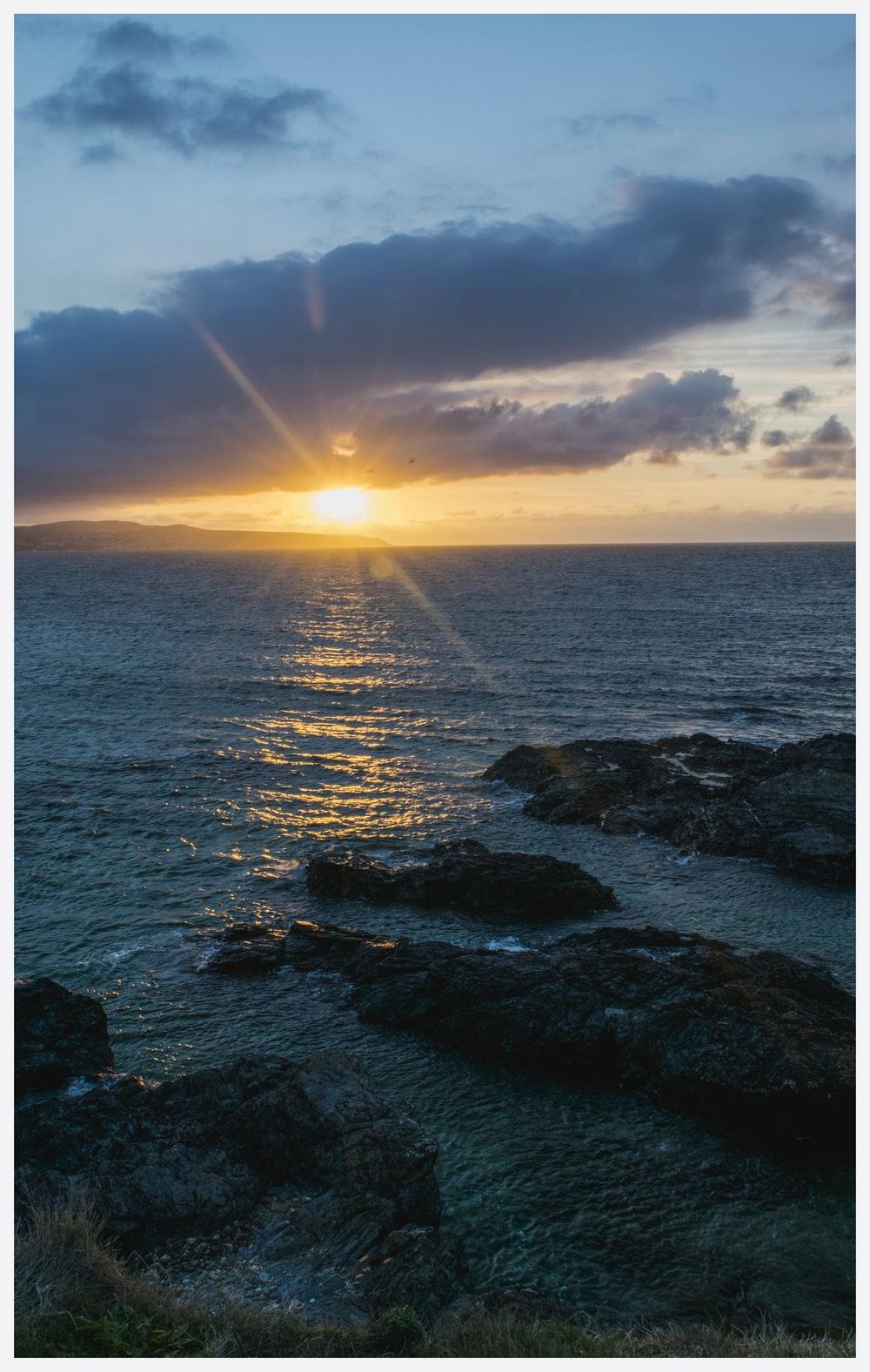 Cornwall Beach Sunset Picture. Download Free Image