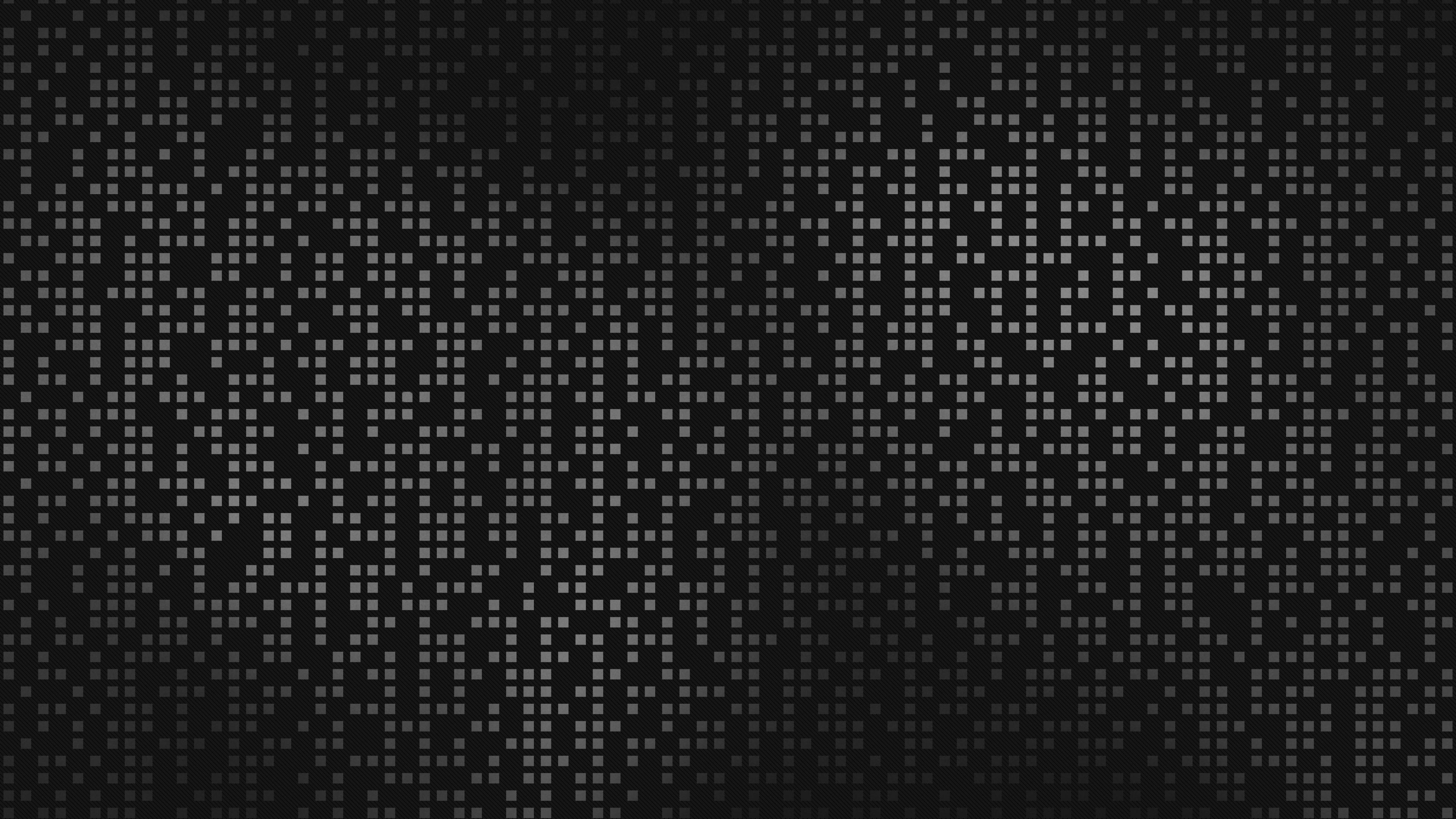 HD White Pixel On Black BAckground Wallpaper