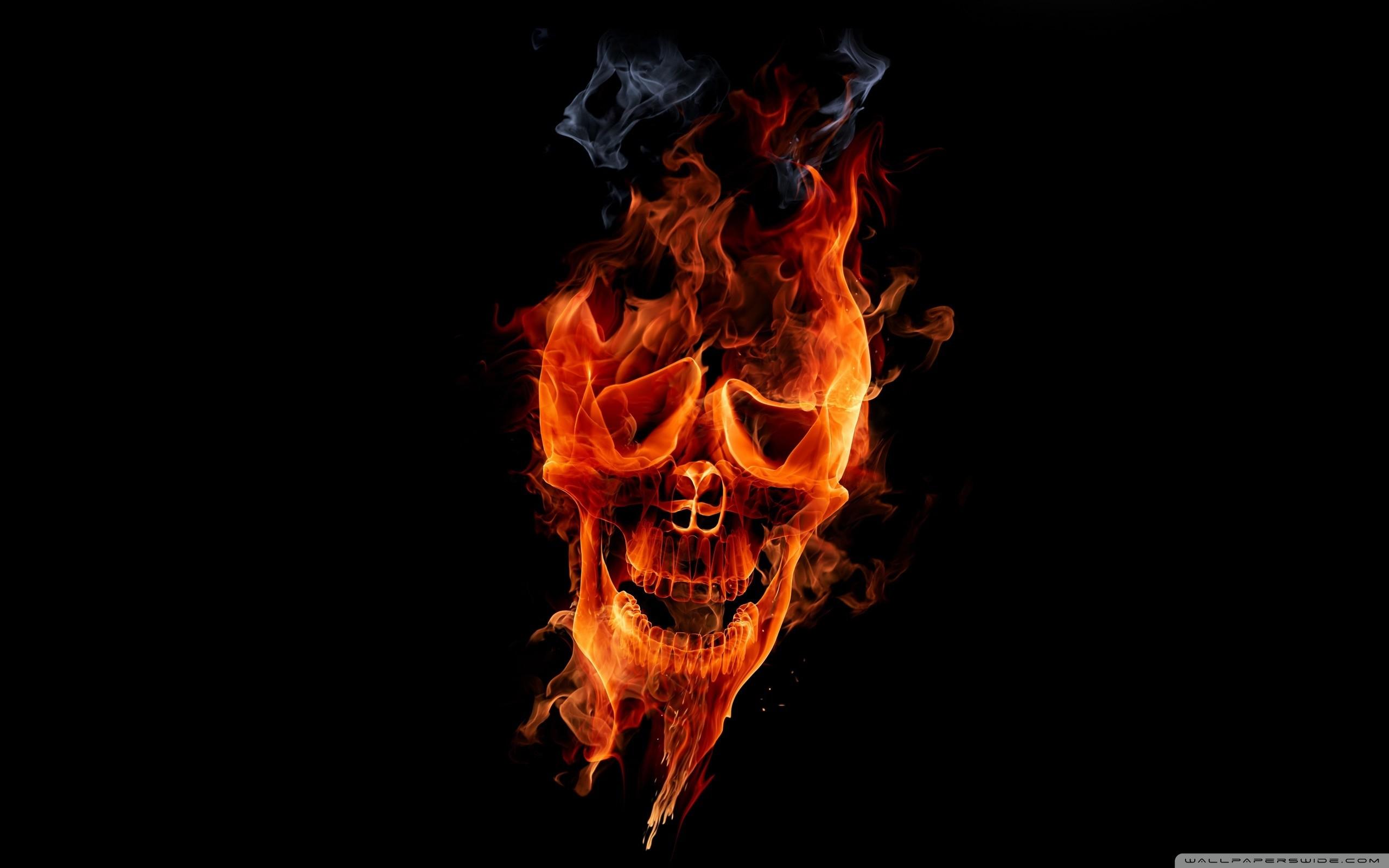 Skull and Flame Wallpaper