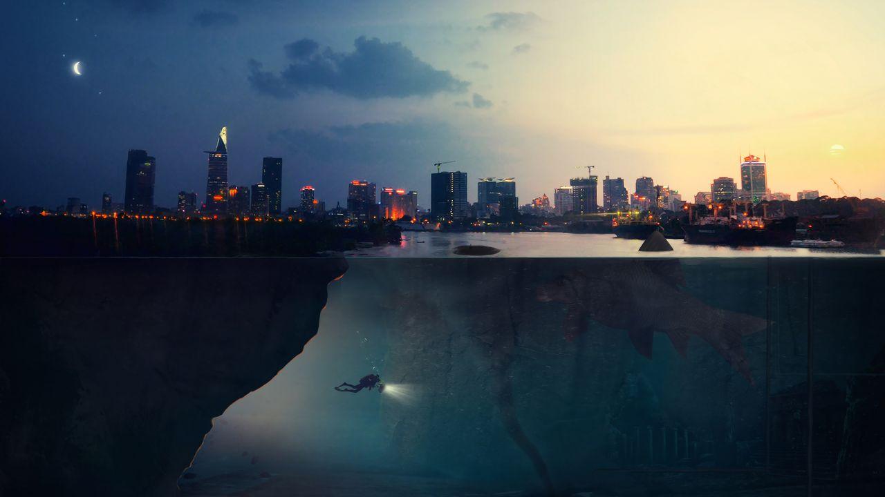 Wallpaper Explore, Deep down, Underwater, Urban, HD