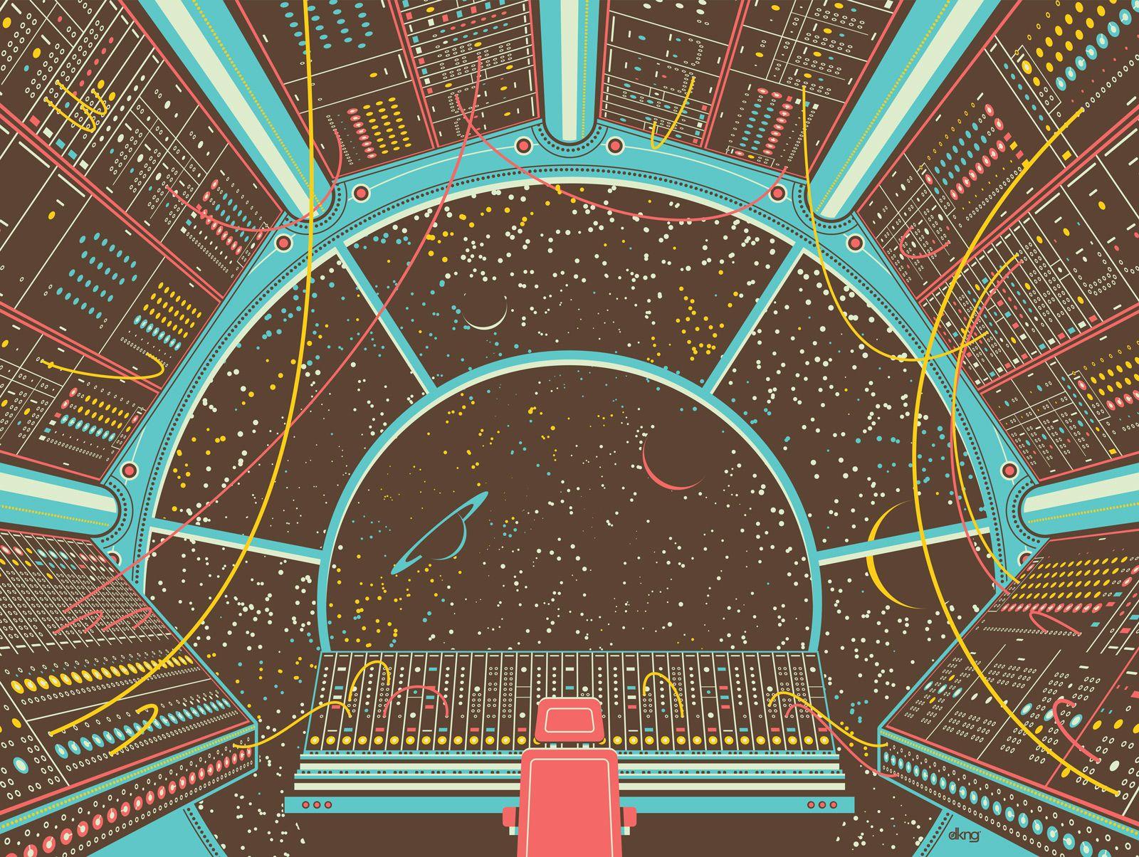 Moog Inspired Art Goes Galactic. Space Age Architecture