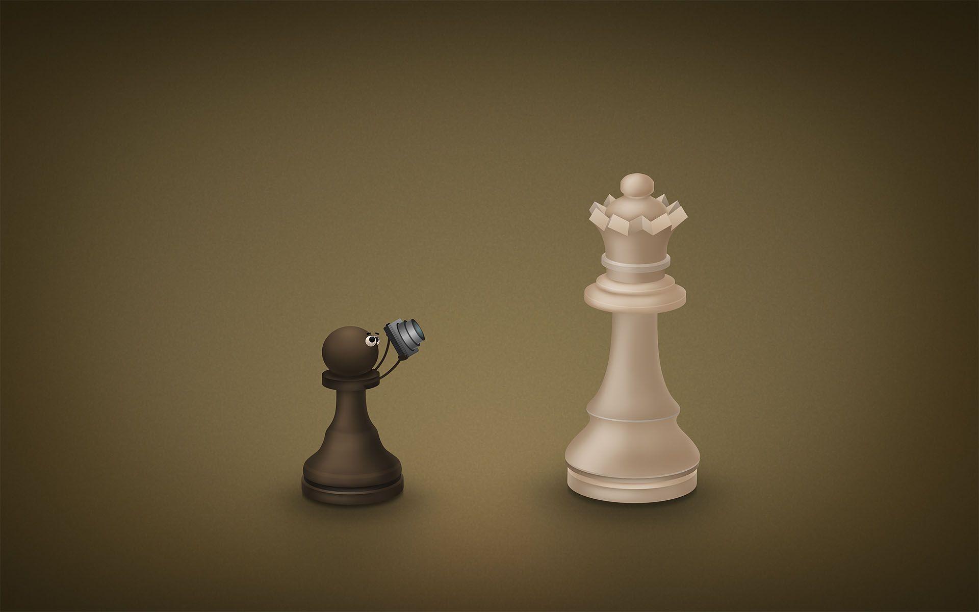 Wallpaper chess, king, mirror, pawn for mobile and desktop