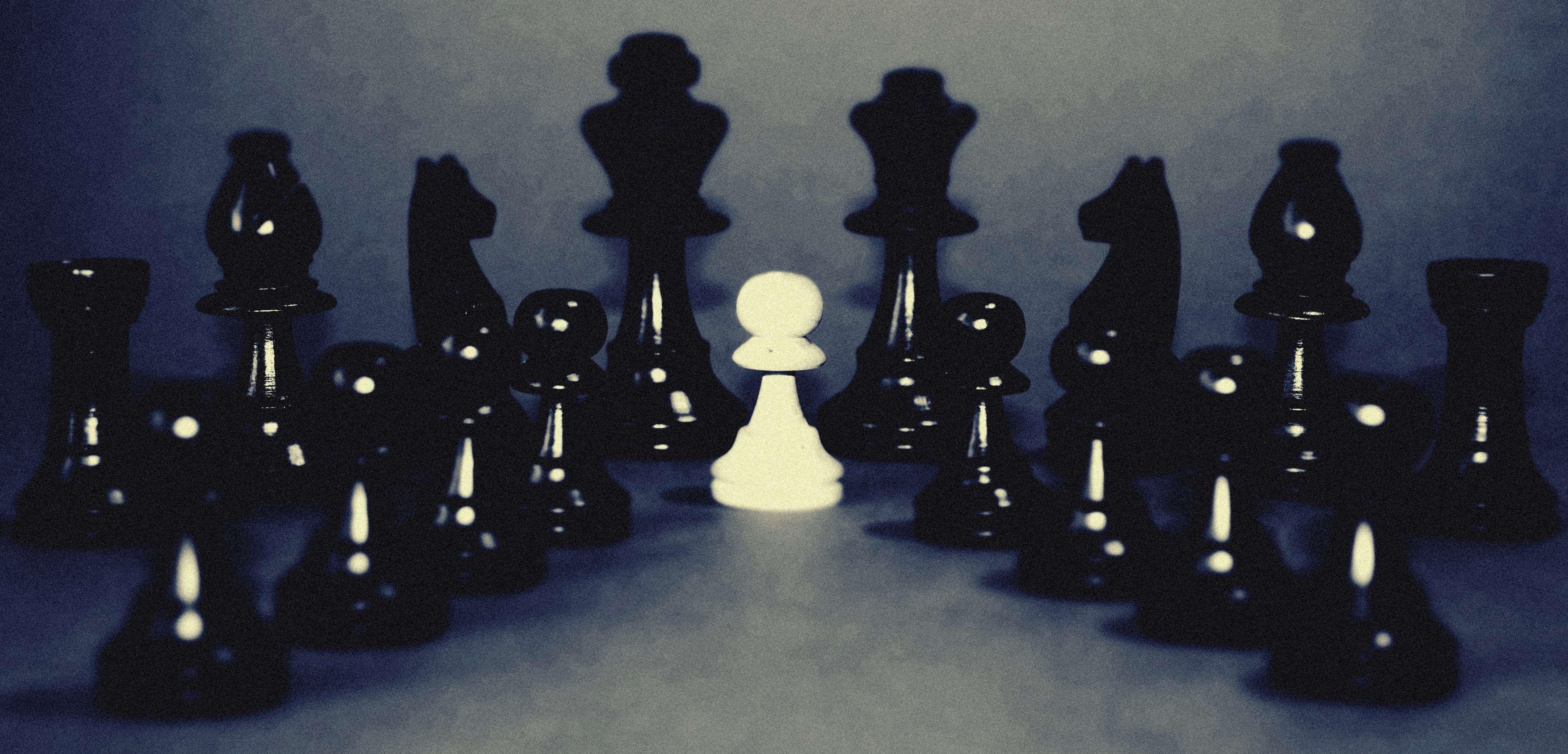 black, chess, chess pieces, close up, indoors, pawn