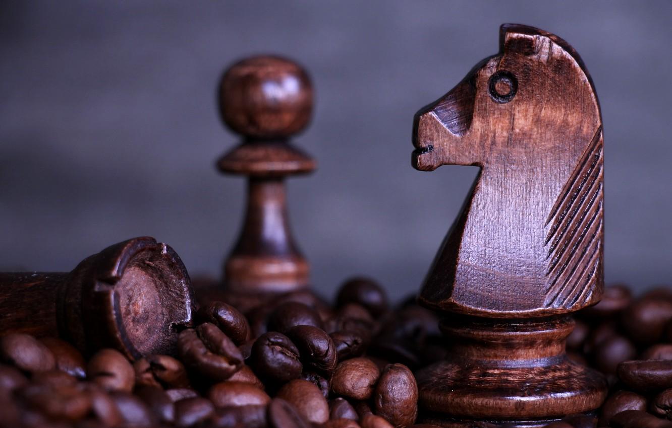 Wallpaper horse, coffee, chess, pawn, chess, coffee, coffee