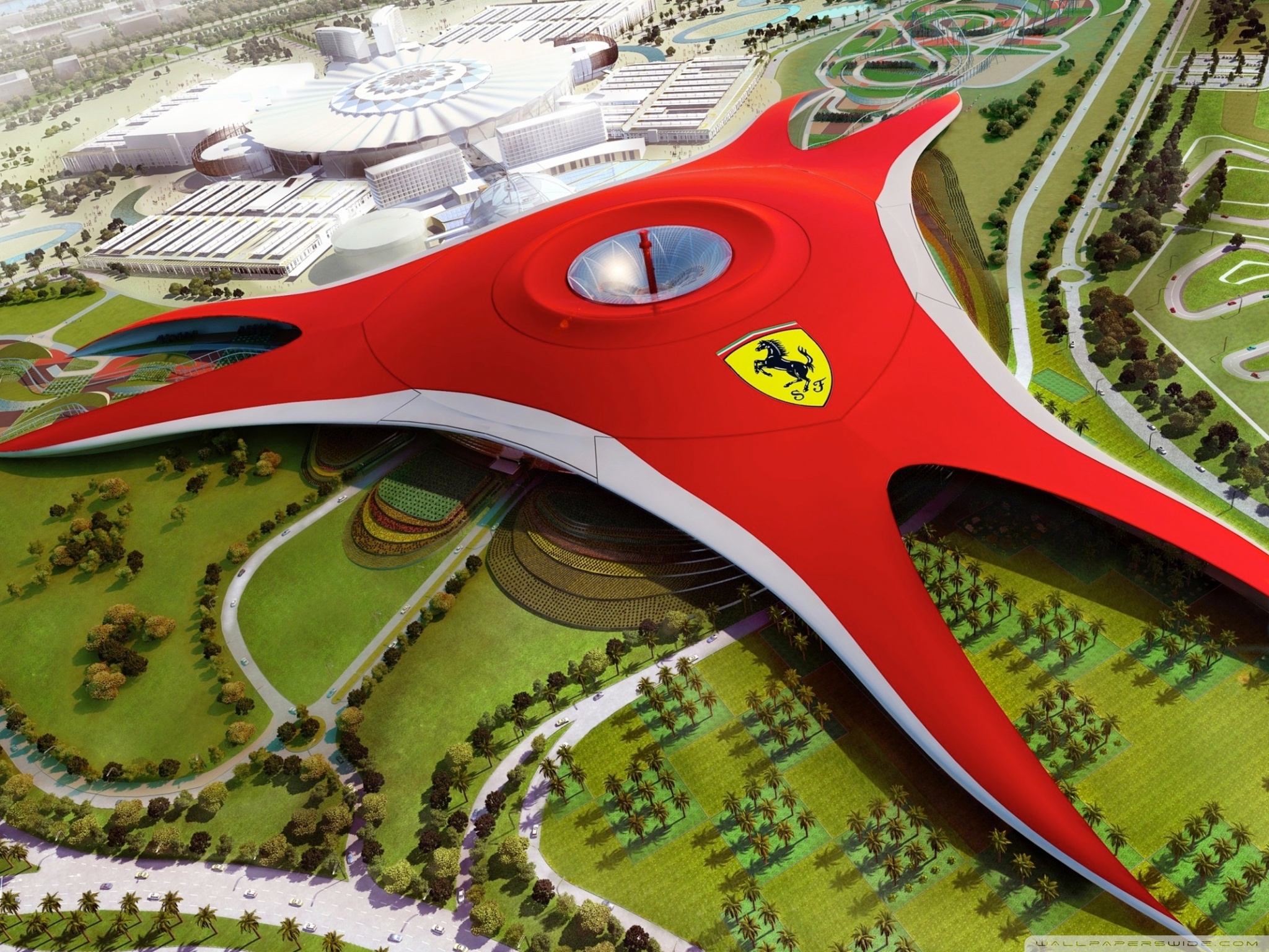 Abu Dhabi Yas Ferrari World ❤ 4K HD Desktop Wallpaper